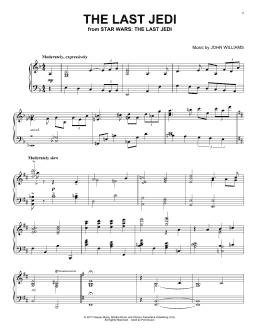 page one of The Last Jedi (Piano Solo)