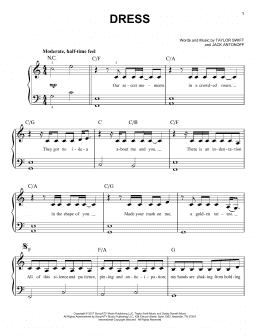 page one of Dress (Easy Piano)