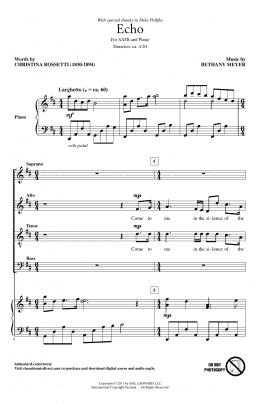 page one of Echo (SATB Choir)