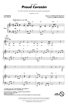 page one of Proud Corazon (from Coco) (arr. Mac Huff) (SAB Choir)