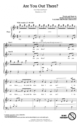 page one of Are You Out There? (2-Part Choir)