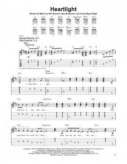 page one of Heartlight (Easy Guitar Tab)