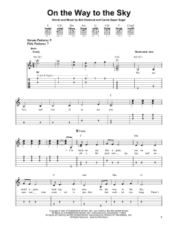 page one of On The Way To The Sky (Easy Guitar Tab)