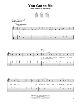page one of You Got To Me (Easy Guitar Tab)