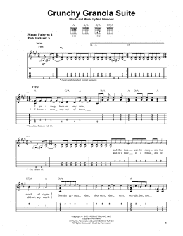 page one of Crunchy Granola Suite (Easy Guitar Tab)