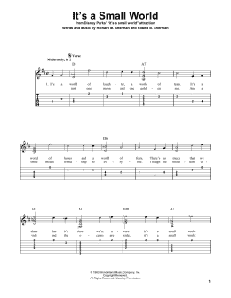 page one of It's A Small World (Solo Guitar)
