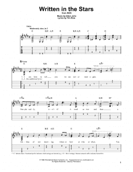 page one of Written In The Stars (from Aida) (Solo Guitar)