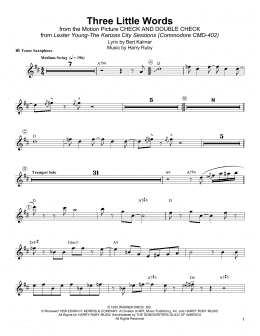 page one of Three Little Words (Tenor Sax Transcription)