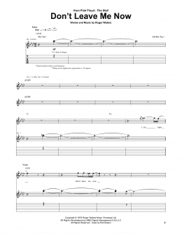 page one of Don't Leave Me Now (Guitar Tab)