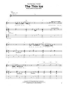 page one of The Thin Ice (Guitar Tab)