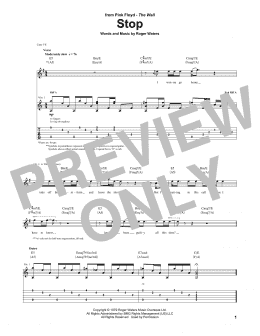 page one of Stop (Guitar Tab)