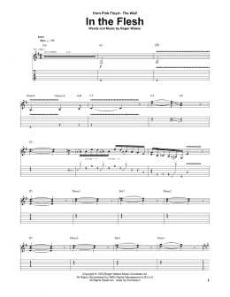 page one of In The Flesh (Guitar Tab)