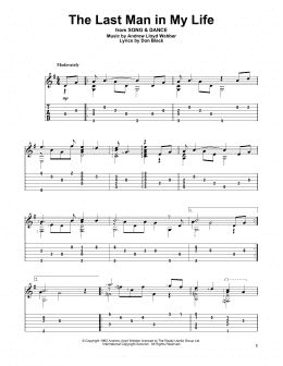 page one of The Last Man In My Life (Solo Guitar Tab)