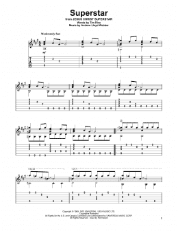 page one of Superstar (from Jesus Christ Superstar) (Solo Guitar)