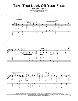 page one of Take That Look Off Your Face (Solo Guitar Tab)