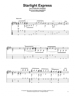 page one of Starlight Express (Solo Guitar)