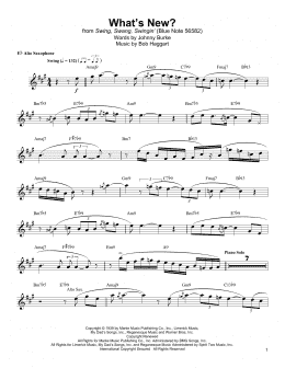 page one of What's New? (Alto Sax Transcription)