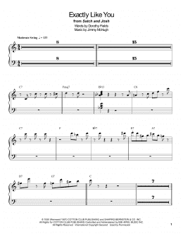 page one of Exactly Like You (Piano Transcription)