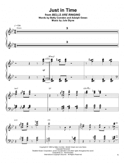 page one of Just In Time (Piano Transcription)