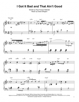 page one of I Got It Bad And That Ain't Good (Piano Transcription)