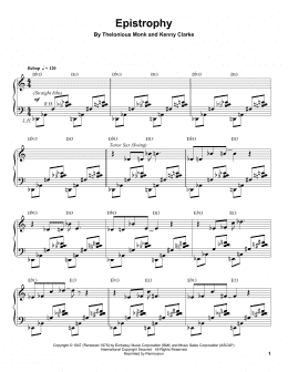 page one of Epistrophy (Piano Transcription)