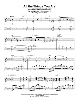 page one of All The Things You Are (Piano Transcription)