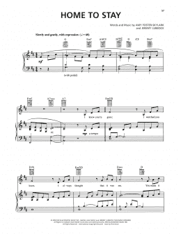 page one of Home To Stay (Piano, Vocal & Guitar Chords (Right-Hand Melody))