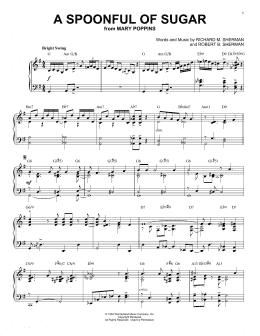 page one of A Spoonful Of Sugar [Jazz version] (from Mary Poppins) (Piano Solo)