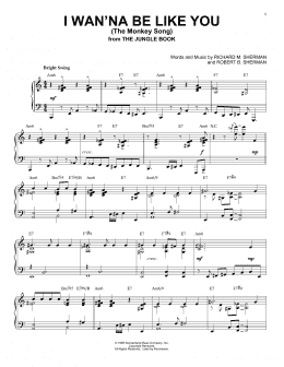 page one of I Wan'na Be Like You (The Monkey Song) [Jazz version] (from The Jungle Book) (Piano Solo)