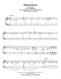 page one of Bésame Mucho (Kiss Me Much) (Piano Transcription)