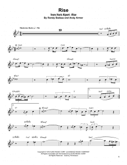 page one of Rise (Trumpet Transcription)