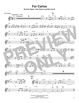 page one of For Carlos (Trumpet Transcription)