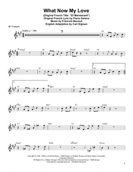page one of What Now My Love (Trumpet Transcription)