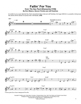 page one of Fallin' For You (Alto Sax Transcription)