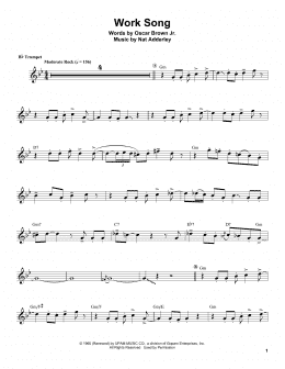 page one of Work Song (Trumpet Transcription)