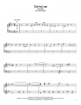 page one of Donna Lee (Piano Transcription)