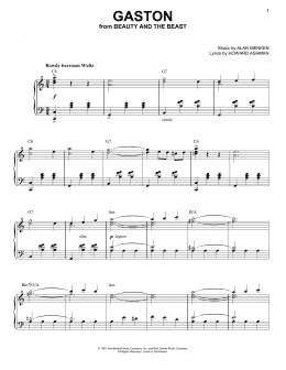 page one of Gaston (from Beauty And The Beast) (Piano & Vocal)