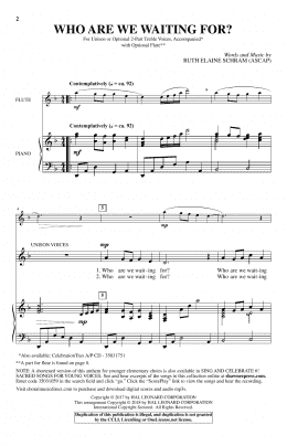 page one of Who Are We Waiting For? (Unison Choir)