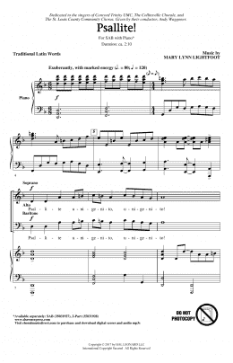 page one of Psallite! (SAB Choir)