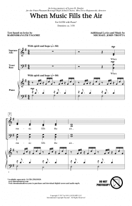 page one of When Music Fills The Air (SATB Choir)