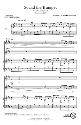 page one of Sound The Trumpet (2-Part Choir)