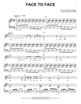 page one of Face To Face (Piano & Vocal)