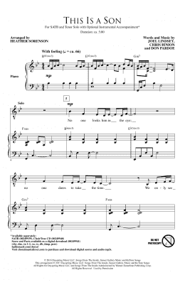 page one of This Is A Son (SATB Choir)