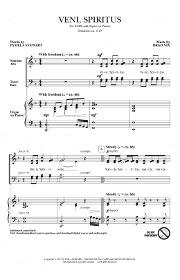 page one of Veni, Spiritus (SATB Choir)