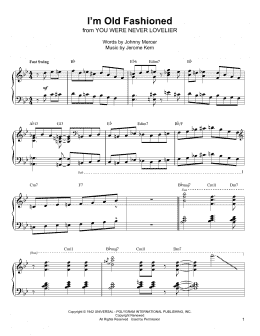 page one of I'm Old Fashioned (Piano Transcription)