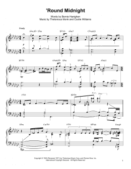 page one of 'Round Midnight (Piano Transcription)