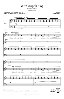page one of With Angels Sing (2-Part Choir)