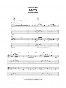 page one of Stuffy (Electric Guitar Transcription)