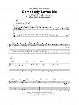page one of Somebody Loves Me (Electric Guitar Transcription)