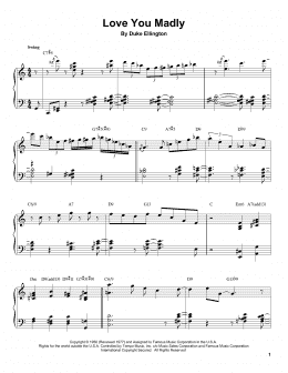 page one of Love You Madly (Piano Transcription)